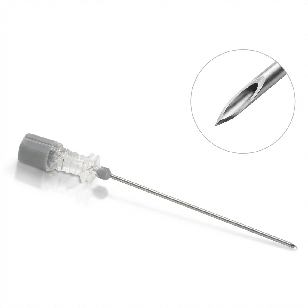 Aiguille Spinale G27- 90mm Biseau Quincke Avec Guide